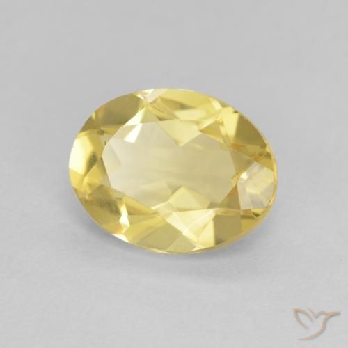 Berilo Amarillo-dorado claro natural de 1.74 ct, Ovalada, VVS-VS