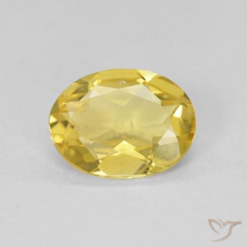 1.31ct Natural Dorado claro Berilo, Ovalada, VS