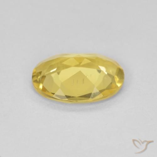 Berilo Dorado claro natural de 1.31 ct, Ovalada, VS