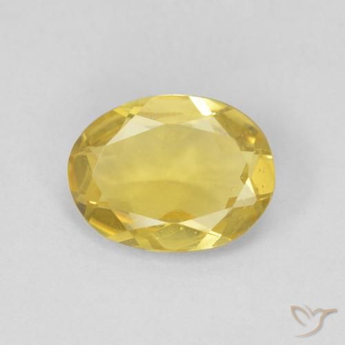 Berilo Amarillo-dorado claro natural de 1.48 ct, Ovalada, VS