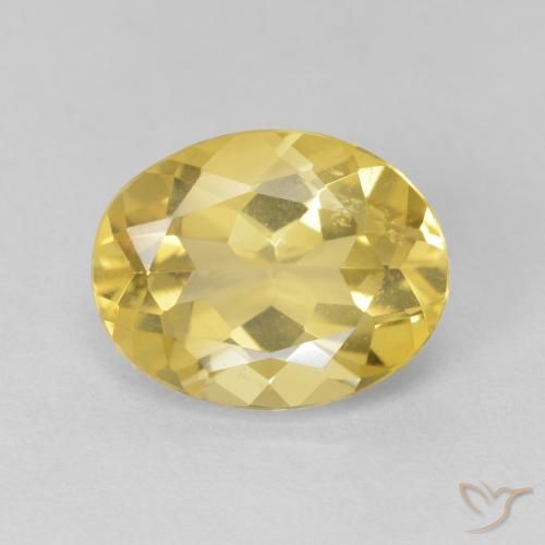 2.28ct Natural Amarillo claro Berilo, Ovalada, VS