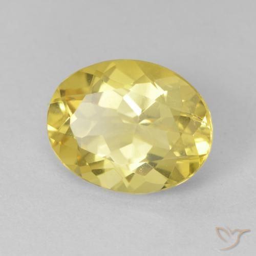 Berilo Amarillo claro natural de 2.28 ct, Ovalada, VS