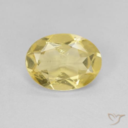 1.44ct Natural Dorado claro Berilo, Ovalada, VS