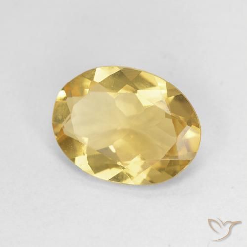 Berilo Amarillo claro natural de 1.59 ct, Ovalada, VVS