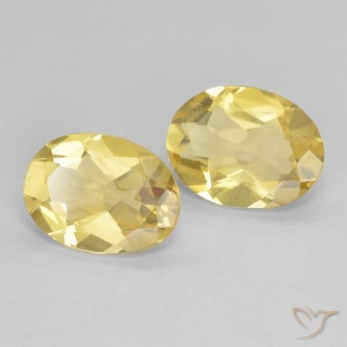 Gemas de Berilo Amarillo claro natural de 2.80 ct, Ovalada, VVS-VS