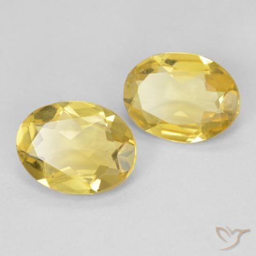 Gemas de Berilo Amarillo-dorado claro natural de 2.76 ct, Ovalada, VS