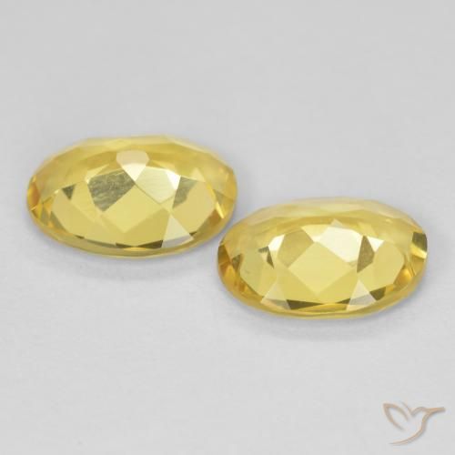 Gemas de Berilo Amarillo-dorado claro natural de 2.76 ct, Ovalada, VS