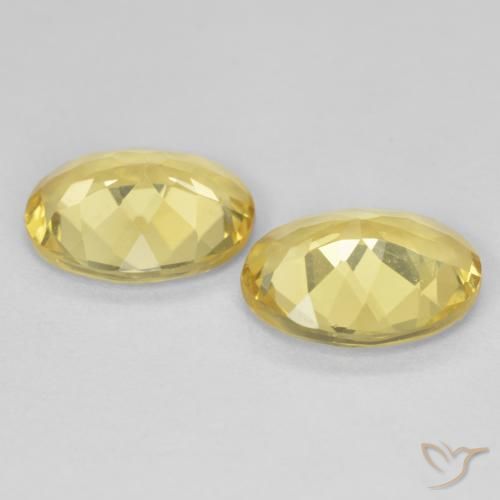 Gemas de Berilo Dorado claro natural de 3.86 ct, Ovalada, VS