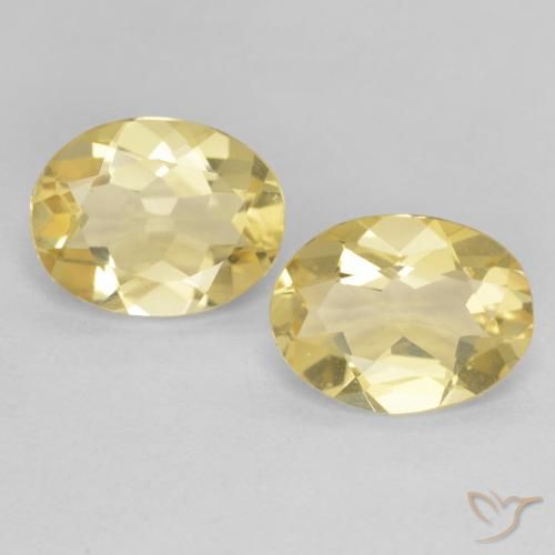 3.06ctw Natural Amarillo-dorado claro Berilo, Ovalada, VVS