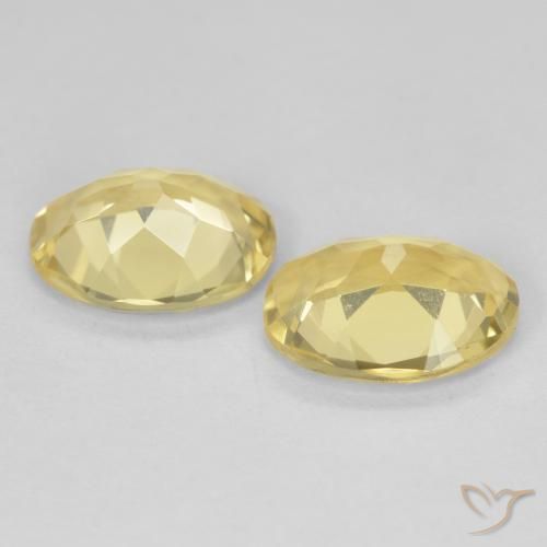 Gemas de Berilo Amarillo-dorado claro natural de 3.06 ct, Ovalada, VVS