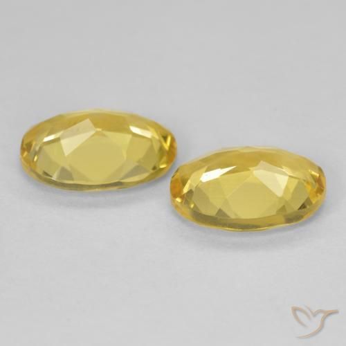 Gemas de Berilo Amarillo-dorado claro natural de 2.83 ct, Ovalada, VVS
