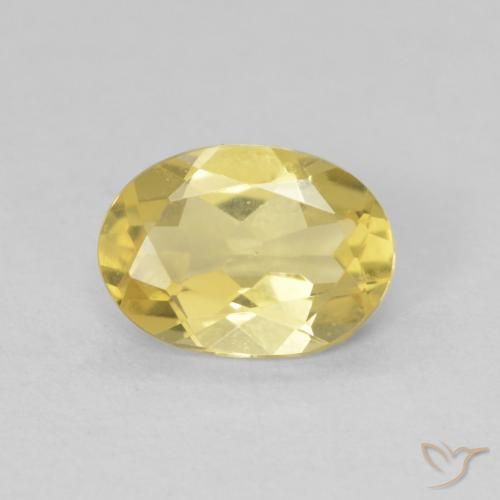 0.99ct Natural Dorado claro Berilo, Ovalada, VVS-VS