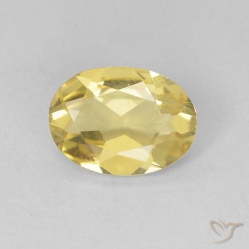 0.92ct Natural Amarillo-dorado claro Berilo, Ovalada, VVS-VS
