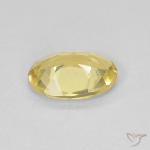 Berilo Amarillo-dorado claro natural de 0.92 ct, Ovalada, VVS-VS