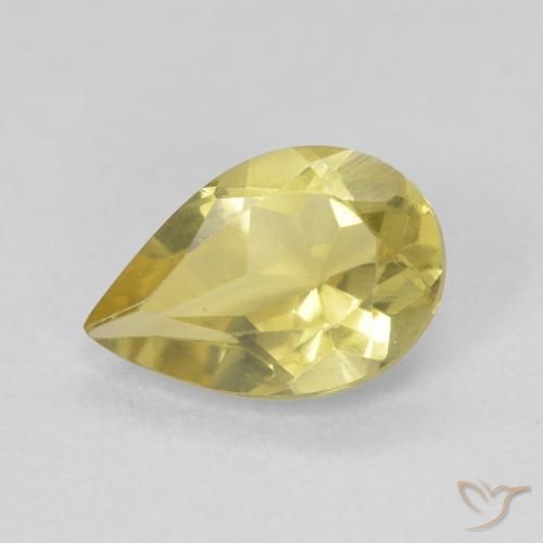 1.19ct Natural Dorado claro Berilo, En forma de pera, VVS-VS