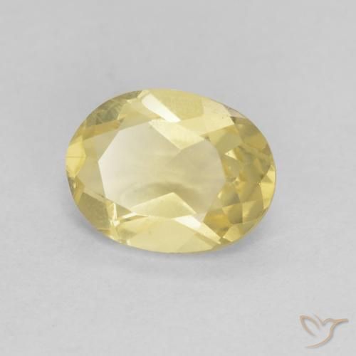 1.14ct Natural Amarillo claro Berilo, Ovalada, VVS-VS