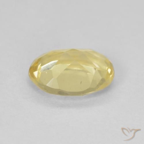 Berilo Amarillo claro natural de 1.14 ct, Ovalada, VVS-VS