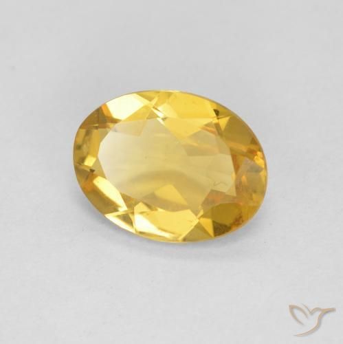 Berilo Amarillo miel natural de 1.35 ct, Ovalada, VVS