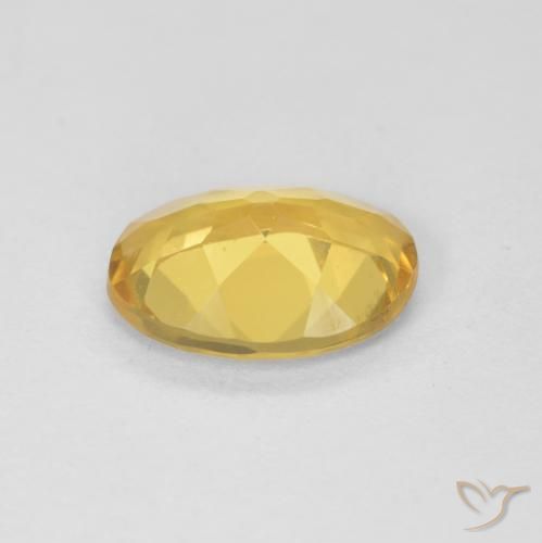Berilo Amarillo miel natural de 1.35 ct, Ovalada, VVS
