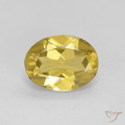 1.68ct Natural Dorado claro Berilo, Ovalada, VVS