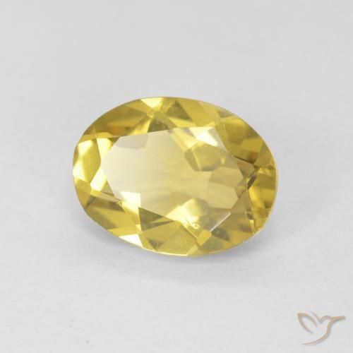 Berilo Dorado claro natural de 1.68 ct, Ovalada, VVS