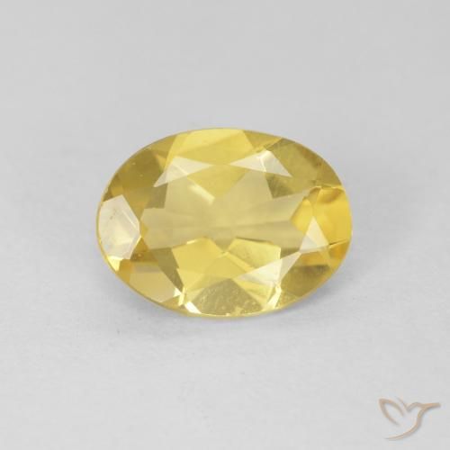1.35ct Natural Amarillo-dorado claro Berilo, Ovalada, VVS