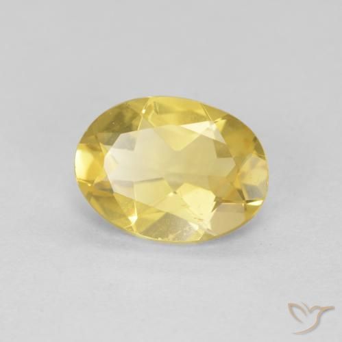Berilo Amarillo-dorado claro natural de 1.35 ct, Ovalada, VVS