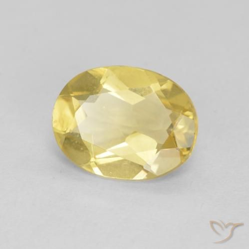 Berilo Amarillo claro natural de 1.58 ct, Ovalada, VVS