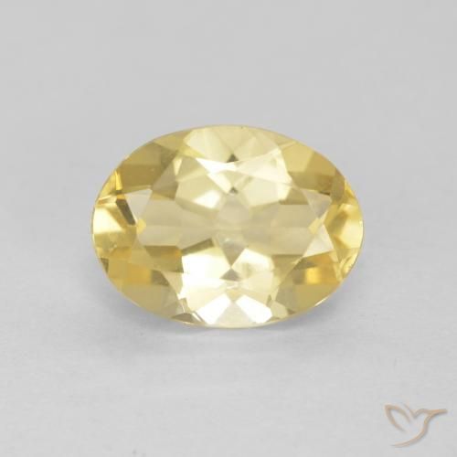 1.74ct Natural Amarillo claro Berilo, Ovalada, VVS