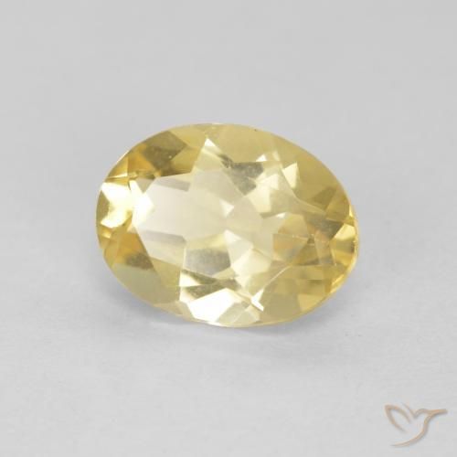 Berilo Amarillo claro natural de 1.74 ct, Ovalada, VVS