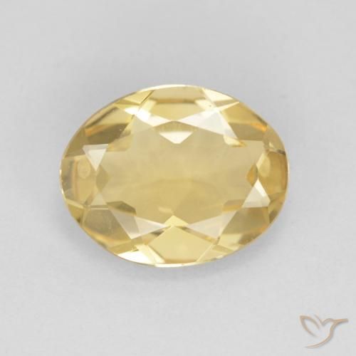 1.83ct Natural Amarillo-dorado claro Berilo, Ovalada, VVS