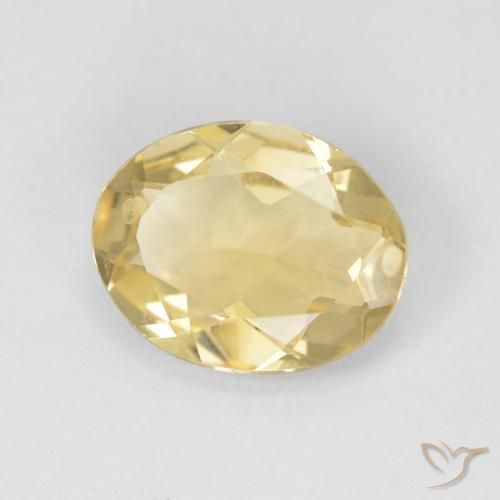 Berilo Amarillo-dorado claro natural de 1.83 ct, Ovalada, VVS