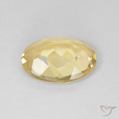 Berilo Amarillo-dorado claro natural de 1.83 ct, Ovalada, VVS