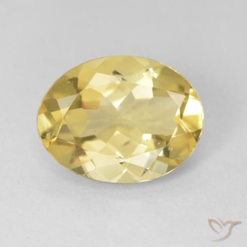 2.21ct Natural Amarillo claro Berilo, Ovalada, VVS