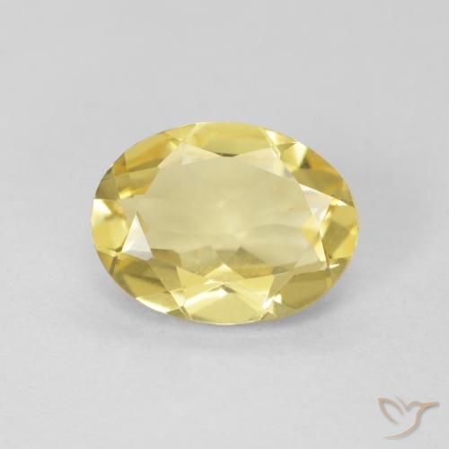 1.54ct Natural Amarillo-dorado claro Berilo, Ovalada, VVS