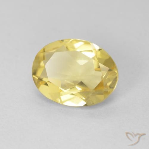 Berilo Amarillo-dorado claro natural de 1.54 ct, Ovalada, VVS