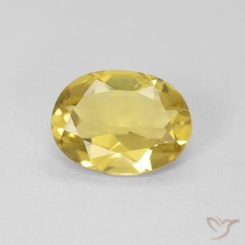1.33ct Natural Amarillo claro Berilo, Ovalada, VVS