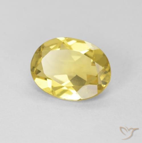 Berilo Amarillo claro natural de 1.33 ct, Ovalada, VVS