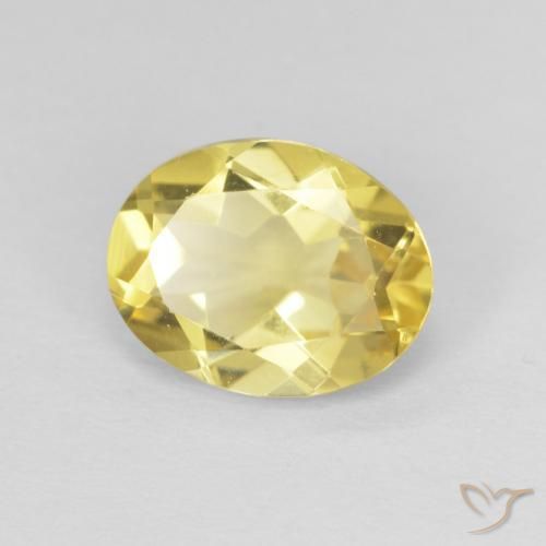 Berilo Amarillo claro natural de 1.76 ct, Ovalada, VVS