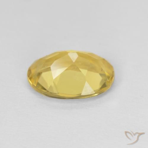 Berilo Amarillo miel natural de 1.53 ct, Ovalada, VVS