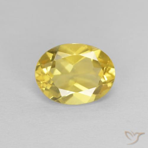1.32ct Natural Amarillo miel claro Berilo, Ovalada, VVS