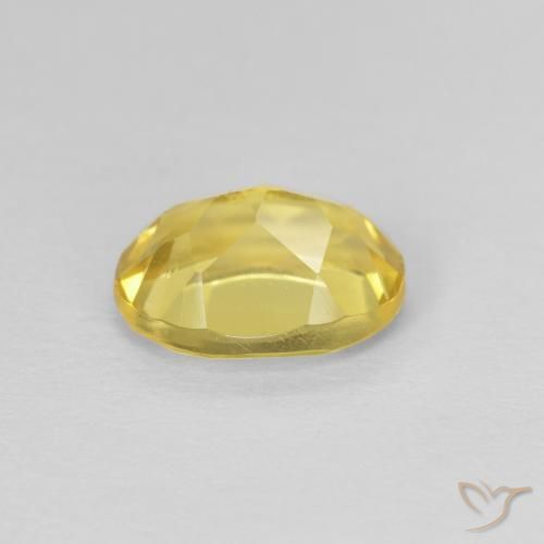 Berilo Amarillo miel claro natural de 1.32 ct, Ovalada, VVS