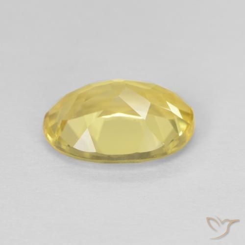 Berilo Amarillo miel claro natural de 1.74 ct, Ovalada, VVS