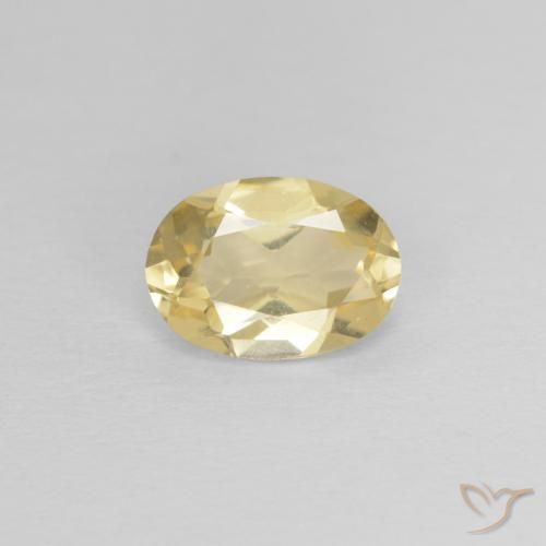 0.69ct Natural Amarillo-dorado claro Berilo, Ovalada, VVS