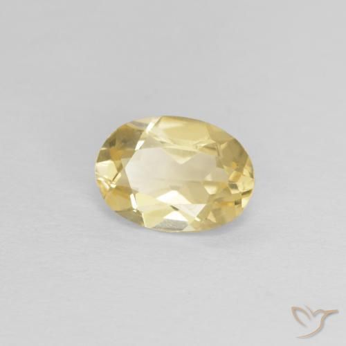 Berilo Amarillo-dorado claro natural de 0.69 ct, Ovalada, VVS