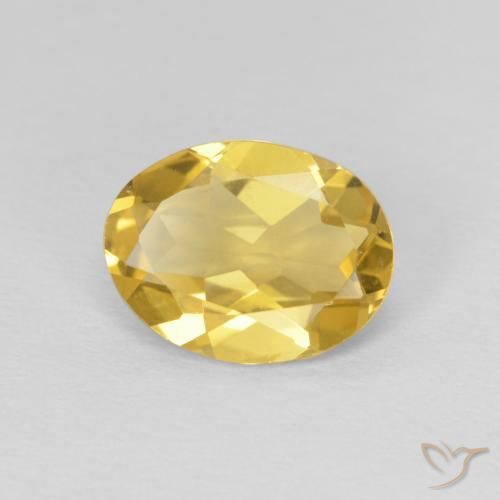 Berilo Amarillo púrpura natural de 1.37 ct, Ovalada, VVS