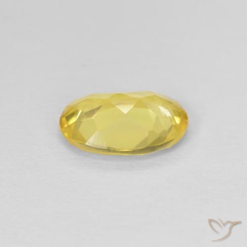 Berilo Amarillo miel claro natural de 0.92 ct, Ovalada, VS