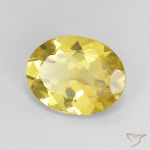 Berilo Amarillo terroso natural de 2.04 ct, Ovalada, VS