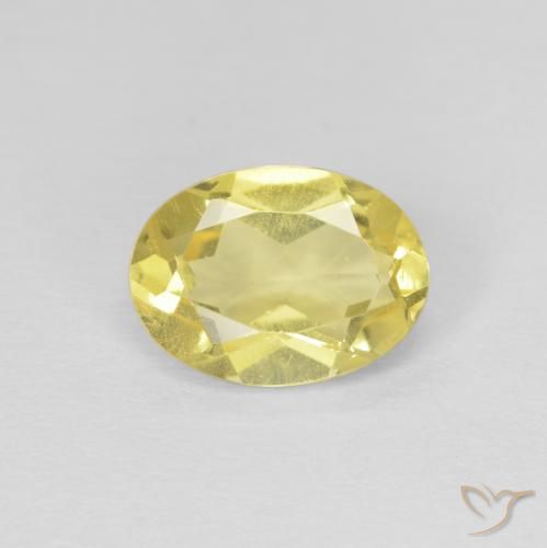 1.18ct Natural Amarillo miel claro Berilo, Ovalada, VS