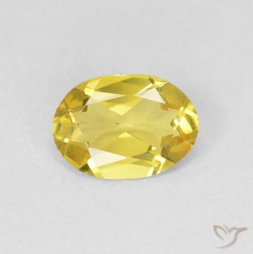 0.87ct Natural Amarillo toscana Berilo, Ovalada, VVS-VS